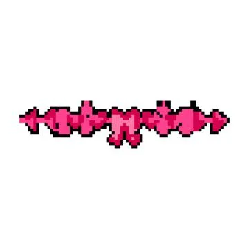 Misery wedding border ornament pixel art vector illustration Stock Illustration