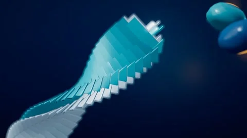Misfolded proteins lock together and extend an amyloid fibril Видео 344537704