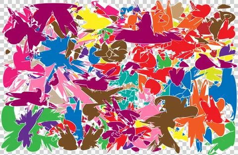 Mishmash, jumble, and tangle concept illustration Stock Illustration