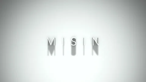 Misin 3D title animation with shadows on a white background Stock Footage 297216910