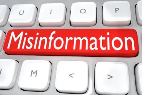 Misinformation - media concept Illustrazione stock