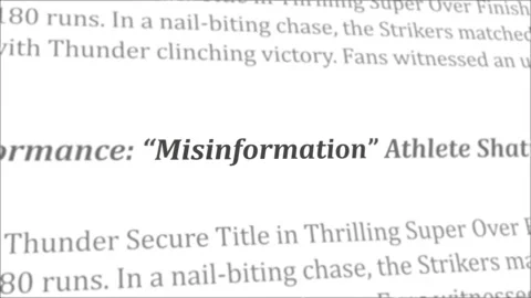 Misinformation news headline in different articles Stock Footage 246411786