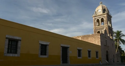 The Mision de Nuestra Senora de Loreto Concho, Loreto, Mexico. Stock Footage 113356037