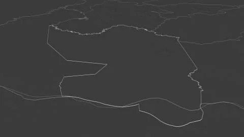 Misiones, Paraguay. Bilevel elevation map with surface waters イラスト素材