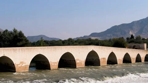 Misis Bridge, Adana, Turkey Stock Footage 143030346