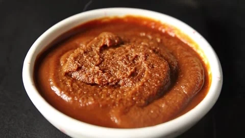 Miso paste spice thick soybean paste for cooking Japanese food Stock Footage 315974318