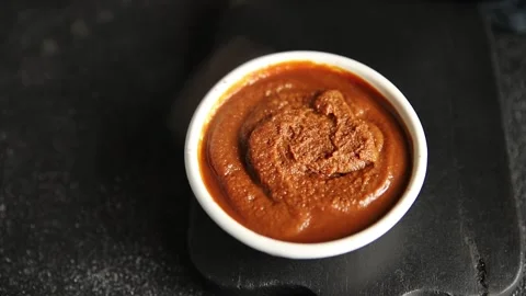 Miso paste spice thick soybean paste for cooking Japanese food Stock Footage 315974331