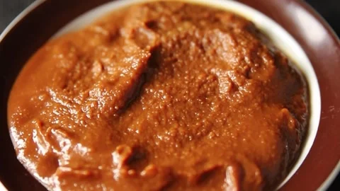 Miso paste spice thick soybean paste for cooking Japanese food tasty snack food Stock Footage 317105096