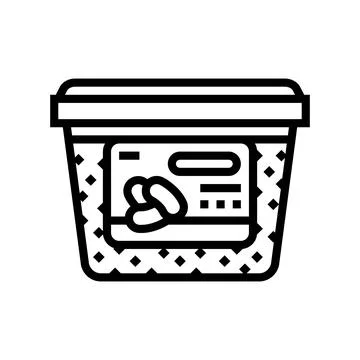 Miso pastec condiment line icon vector illustration Stock Illustration