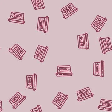 Miso pastec condiment line vector seamless pattern 스톡 일러스트