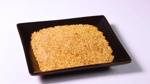 Miso powder on a plate, rotating Stock Footage 305962814