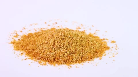 Miso powder on white background, rotating Stock Footage 304254034