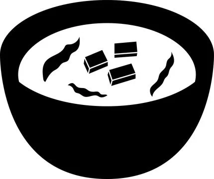 Miso Soup Flat Illustration. Clean Icon Design Element on Isolated White Ba.. 스톡 일러스트
