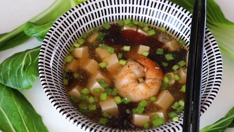Miso soup Stock Footage 123570010