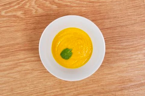 Miso vegetable soup with vegetables on a table Stock Photos