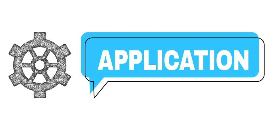 Misplaced Application Chat Cloud and Net Gear Icon Illustrazione stock