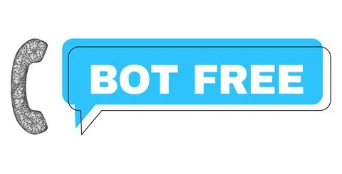 Misplaced Bot Free Chat Frame and Linear Phone Receiver Icon Stock Illustration