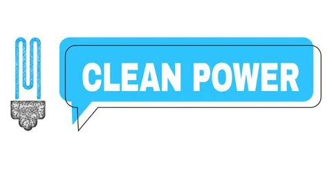 Misplaced Clean Power Conversation Cloud and Net Fluorescent Bulb Icon 스톡 일러스트