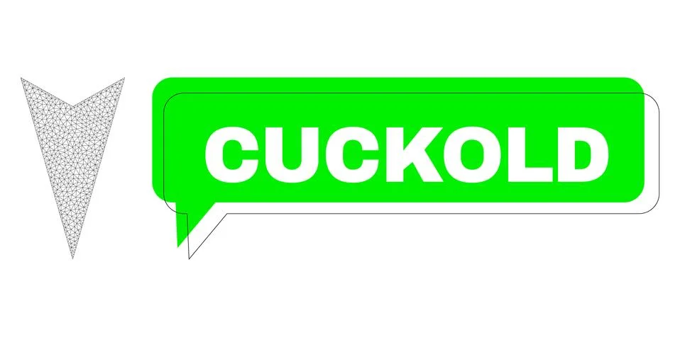 Misplaced Cuckold Green Text Cloud and Mesh Network Arrowhead Down イラスト素材