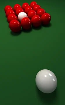 Misplaced  cue ball Stock Illustration