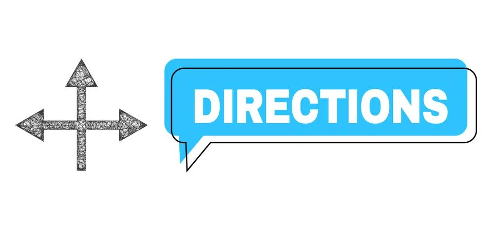 Misplaced Directions Chat Cloud and Network Intersection Directions Icon Illustrazione stock