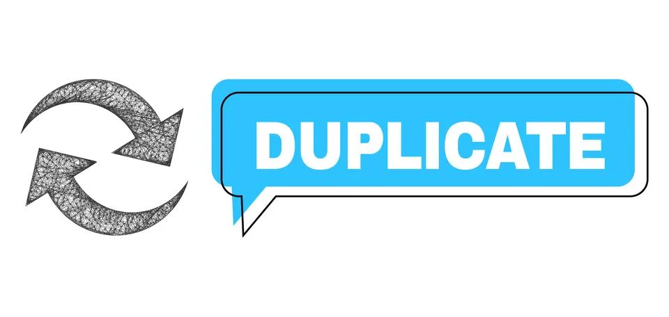 Misplaced Duplicate Chat Frame and Net Refresh Arrows Icon Stockillustratie