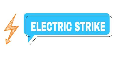 Misplaced Electric Strike Chat Frame and Hatched Electric Strike Icon Illustrazione stock