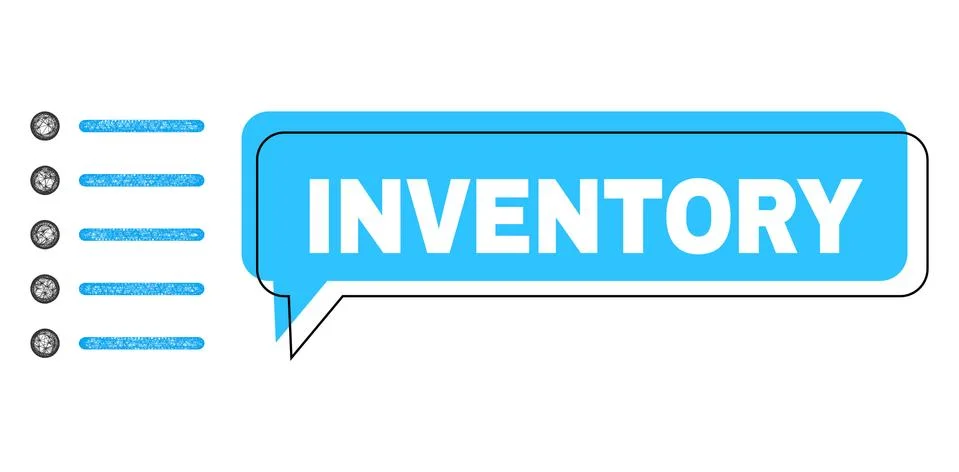 Misplaced Inventory Message Frame and Net Items Icon Stock Illustration