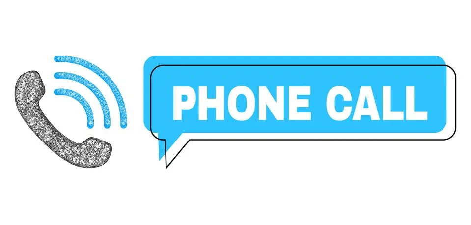 Misplaced Phone Call Message Bubble and Network Phone Call Icon Stock Illustration