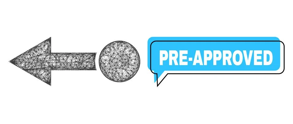 Misplaced Pre-Approved Chat Cloud and Linear Pull Left Icon Illustrazione stock