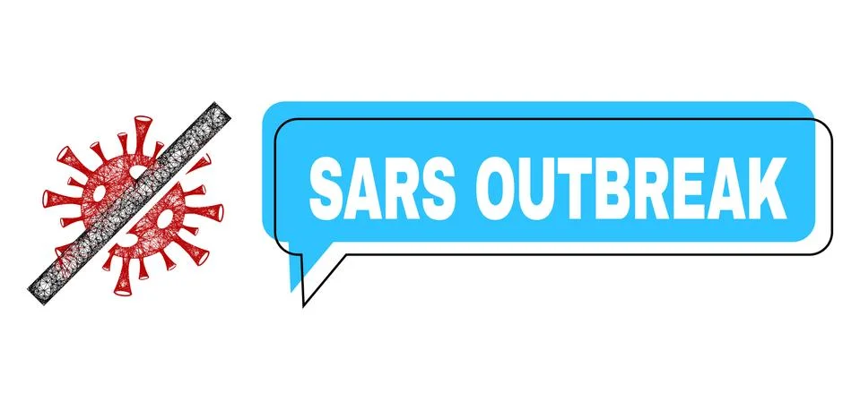 Misplaced Sars Outbreak Conversation Frame and Hatched No Coronavirus Icon Stock Illustration