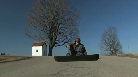 Misplaced snowboarding Stockbeeldmateriaal 11830054