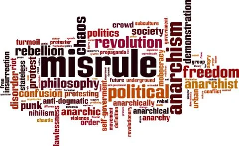 Misrule word cloud Stock Illustration