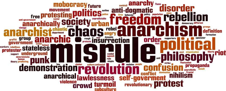 Misrule word cloud Stock Illustration