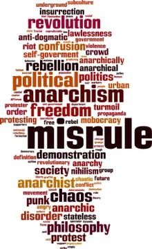 Misrule word cloud Stock Illustration