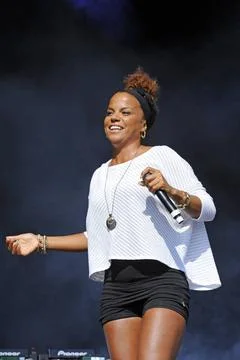  Miss Dynamite performs live at Guilfest GUILDFORD, ENGLAND - JULY 19: Mis... Stock Photos