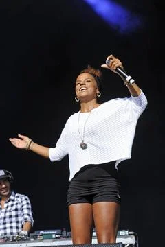  Miss Dynamite performs live at Guilfest GUILDFORD, ENGLAND - JULY 19: Mis... Stock Photos