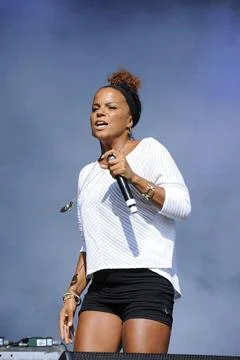  Miss Dynamite performs live at Guilfest GUILDFORD, ENGLAND - JULY 19: Mis... Stock Photos