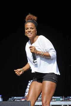  Miss Dynamite performs live at Guilfest GUILDFORD, ENGLAND - JULY 19: Mis... Stock Photos