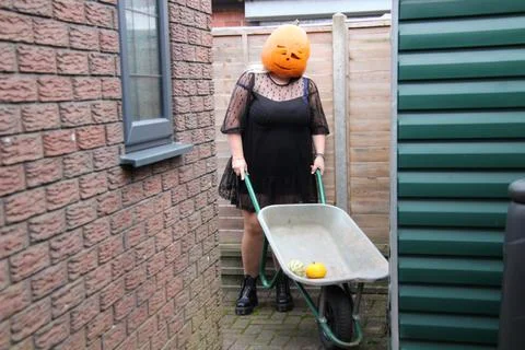 Miss Pumpkin head Stock Photos
