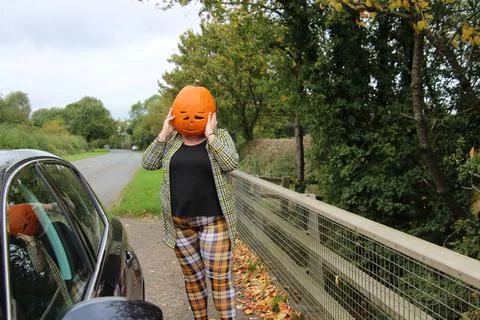 Miss Pumpkin head Stock Photos