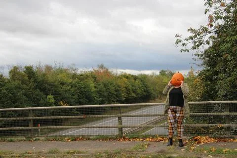 Miss Pumpkin head Stock Photos