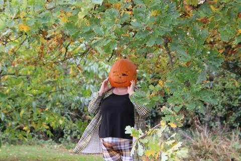 Miss Pumpkin head Stock Photos