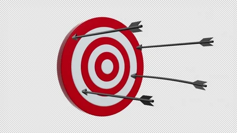 Miss The Target with transparent (alpha) background Stock Footage 252033960