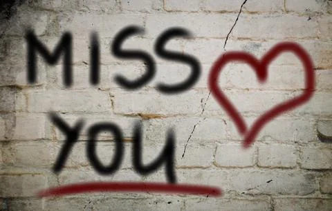 Miss You Concept Stock-Illustration