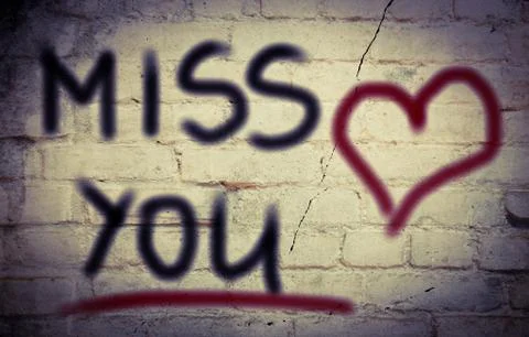 Miss You Concept Stock Illustration