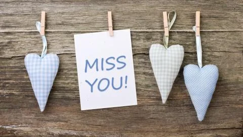 Miss you Stock Illustration