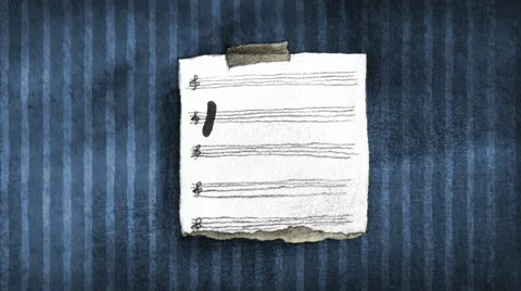 Miss You Note on a wall Video stock 66587211