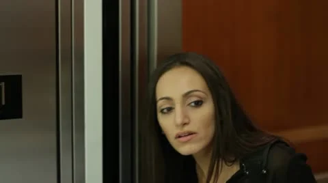 Missed Elevator Stock Footage 22778555