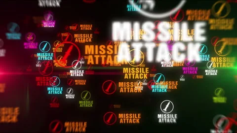 Missile Attack symbol tunnel effect fly between Stock Footage 251474290